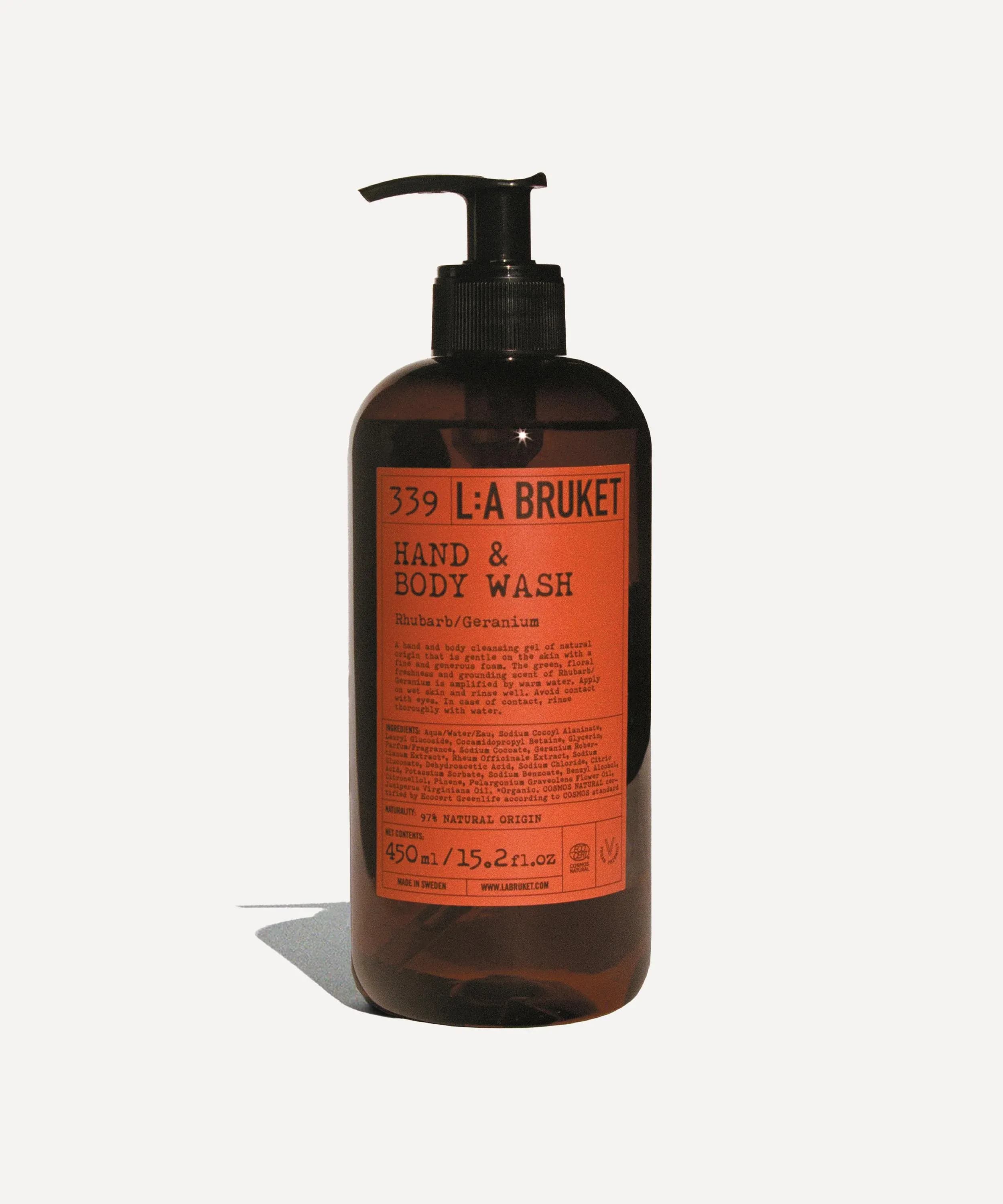 Hand and Body Wash Rhubarb and Geranium 450ml