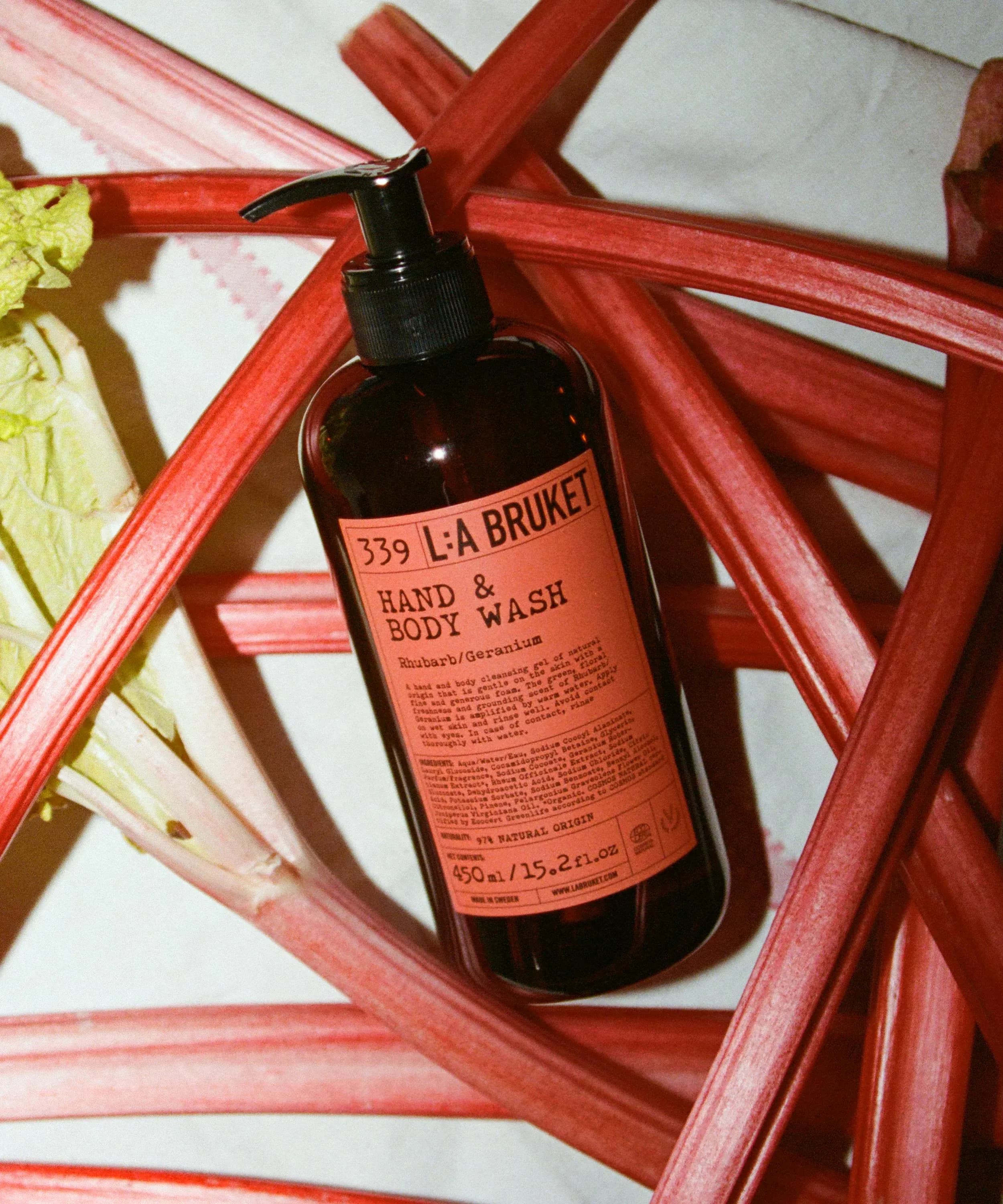 Hand and Body Wash Rhubarb and Geranium 450ml